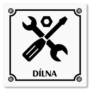 Dílna, 100x100mm, bílá, Kansas